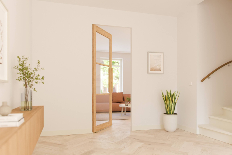 Eiken taatsdeur 3 vaks op maat gemaakt